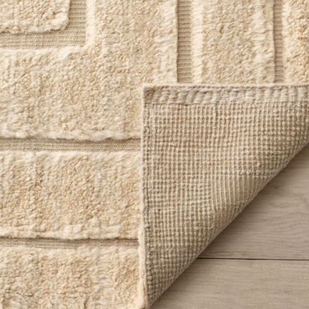 New Handmade Burbur Knotted Wool Rug